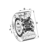 High precision axial contact thrust bearing Series: ZKLF..-2Z-PE
